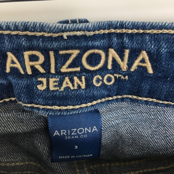 Women’s Wide Leg Jeans High Waisted Cropped Size 3 Junior Arizona Jean Co. - Picture 5 of 10